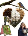 Handmade Natural Fiber Bird Nesting Heart, Eco-Friendly Soft Nesting Material, Refillable Birds Nests Material Holder, Hummingbird Nest Boxes for Outside, Nester Houses Design for Wild Birds (1)