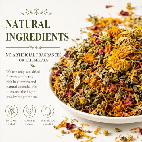 MAQIHAN 20oz Chicken Nesting Herbs - Dried Poultry Herbs for Coop Boxes | Natural Bedding Decor for Hens, Ducks, Laying Areas, Box Pads, Habitat Refresher, Winter Supplies, Vacuum Packed - size: 1.25 Pound (Pack of 1)
