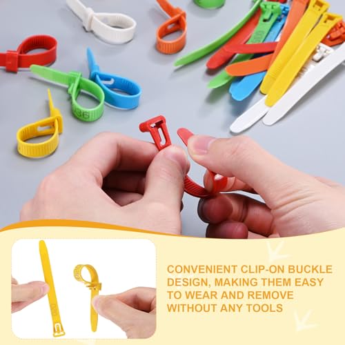 M METERXITY 100-Pack Adjustable Chicken Leg Bands, 10-28 mm Plastic Poultry Identification Chicken Leg Rings for Turkey/Duck/Goose/Chicks, Colorful Numbered Foot Clip on Tags [Yellow] - color: Yellow