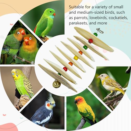 3 Pack Bird Chewing Toy Cuttlebone,Parrot Toy Bird Beak Grinding Stone Parakeet Cage Accessories for Small & Medium Budgies Lovebirds Cockatiels (Flake,8 Per Skewer) - size: 8 Flake-like