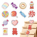 MAYJOYDIY 24Pcs 12 Styles Candy Donut Acrylic Chip Clips Lollipop Marshmallow Twist Bag Sealer Sealing Closures Cute Bear Gumball Machine Bag Clips for Food Storage Airtight Seal Grip - style: Candy
