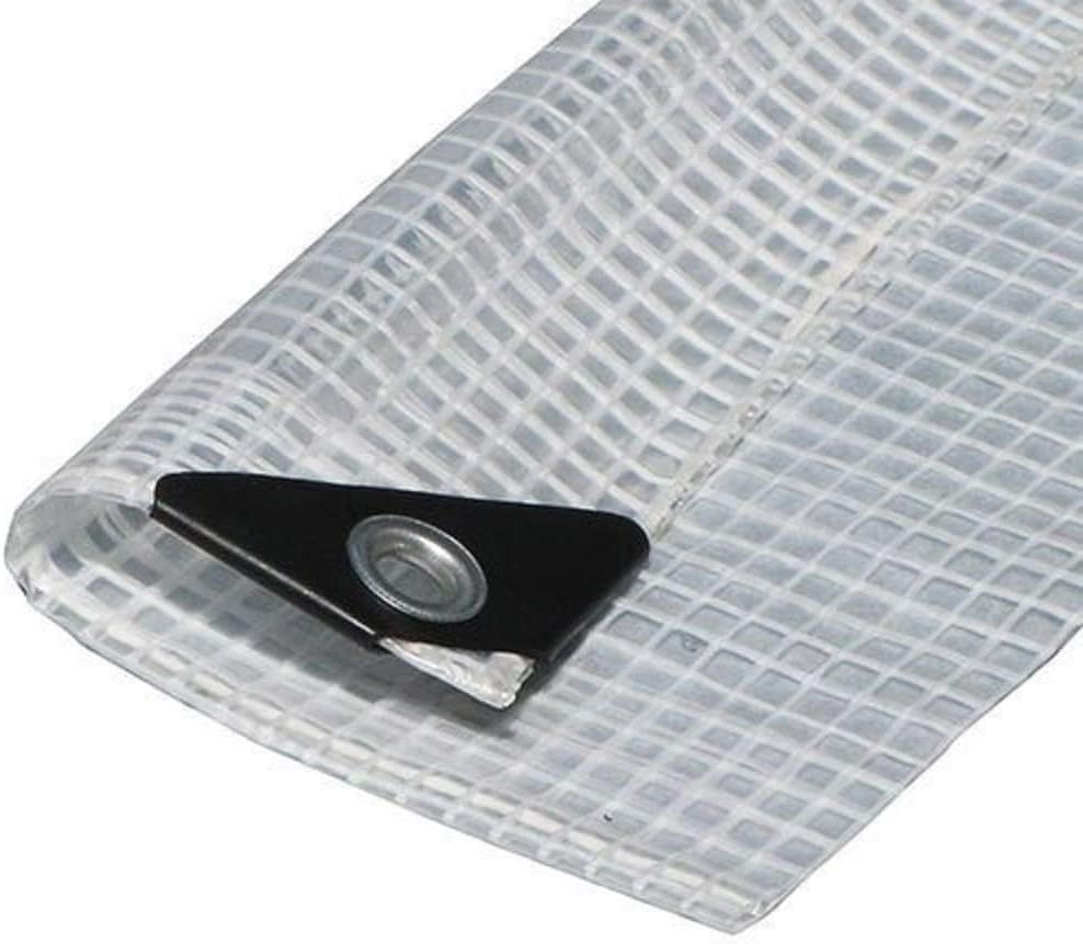 14 MIL Clear Premium Sun Shade Tarp Heavy Duty Canopy 6 oz 12x14 Mesh (8' x 10')(Finished Size 7.6 x 9.6) - size: 8 Feet x 10 Feet