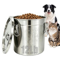 12Lbs 304 Stainless Steel Dog Food Storage Containers with Airtight Lid | Large Airtight Pet Food Storage Container Food Bin for Dogs, Cats & Birds Seed, Keep Fresh