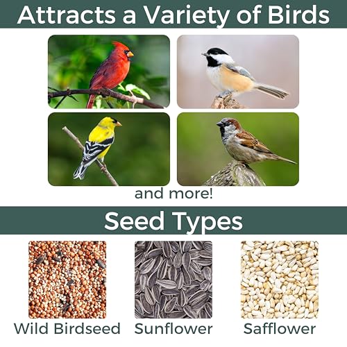 North States Village Collection - Large Red Barn Bird Feeder: Hanging Bird Feeder for Outdoors, Holds 8 Pounds of Seed