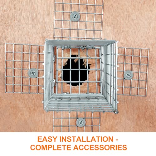 One Way Squirrel Door Excluder, Humane Squirrels, Chipmunks Contactless Excluder, for Outdoor Spaces Like Attics, Chimneys - Includes Full Installation Kit