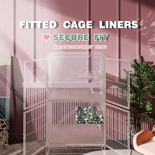 Ferret Cage Liner for Ferret Nation & Critter Nation Cage | Washable Bedding, Leakproof Cage Accessories for Ferrets, Chinchillas, Rats & Other Small Animals(Shelf Liner) - size: Shelf Liner