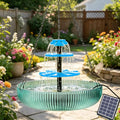 3-Tier Solar Hanging Bird Bath Fountain, 16.4 ft Cord (2 Tier Solar Powered) - color: 2 Tier Solar Powered