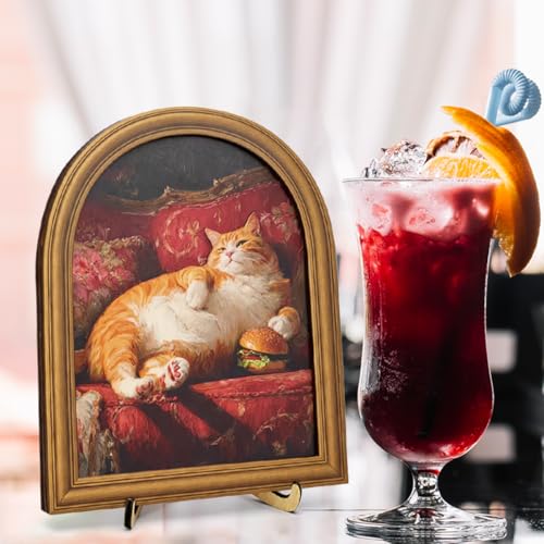 3D Funny Lazy Cat Wall Art Sign for Kitchen Decor, Food Lover Cat Portrait Wall Decor, 8x10 Inch - color: Cat-3