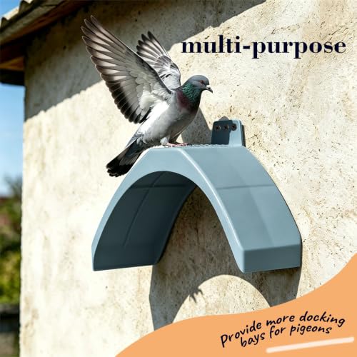 10-Pack Plastic Dove Rest Stand, Race Pigeon Dwell Perch Roost Holder with Screws (Grey, 10-Pack Stand Bundle) - color: Grey