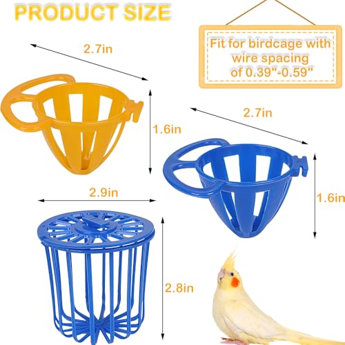 6 Pcs Bird Cage Food Holder Birdcage Foraging Toy Detachable Egg Holder for Small Size Bird Parrot Canary Finch Cockatiel