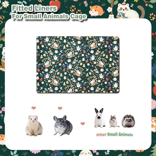 Ferret Cage Liner for Ferret Nation & Critter Nation Cage | Washable Bedding, Leakproof Cage Accessories for Ferrets, Chinchillas, Rats & Other Small Animals(Bottom Pan Liner) - size: Bottom Pan Liner