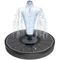 Yzert Solar Fountain for Bird Bath Direct Sunlight High Efficiency 3.5W Glass Panel Solar Water Fountain Outdoor Garden Flower (Black) - color: Black