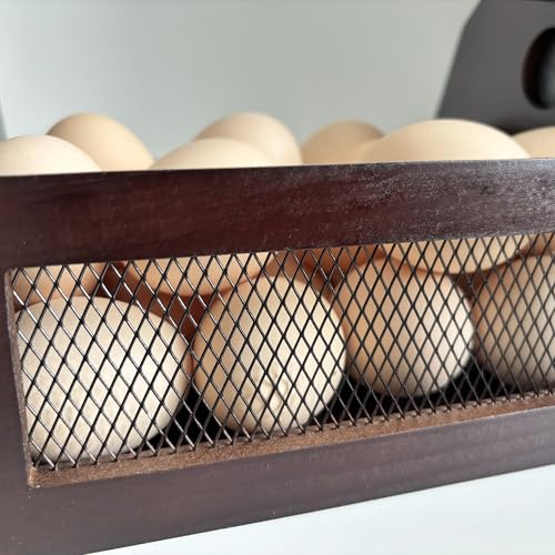 Egg Basket,Wooden Egg Basket for Gathering Fresh Eggs,Farmhouse Chicken Egg Collecting Basket for Countertop