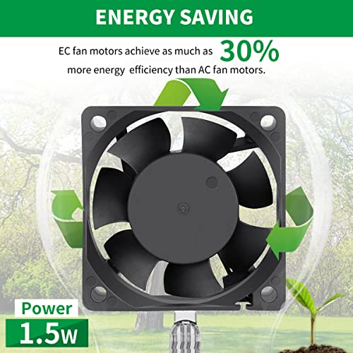 EC 60mm x 25mm Mini Muffin Fan Axial AC 110v 120v 220v 240v Dual Ball for DIY Small Electronic Equipment Cooling Doorways Ventilation Exhaust Projects - style: 60mm x 25mm