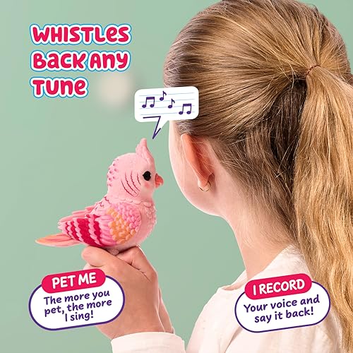 Little Live Pets My Really Real Talking Bird Toy & Cage - Rosie, Interactive Voice Repeating Toy, 20+ Sounds & Reactions, Talking Toys for Kids 5-7 | Interactive voice repeating toy, 20+ sounds & reactions, talking bird toys for kids 5-7 - style: Bird & C