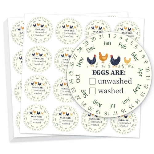 320 Pcs Funny Egg Carton Labels, 2 Inch Round from You Local Egg Dealer Farm Fresh Egg Sticker PET Adhesive Egg Packaging Sticker for Box Container Carton Farm Supplies - color: Eggs Age