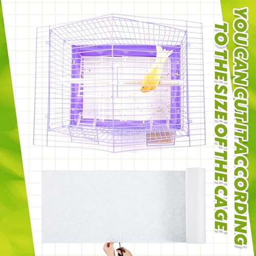 Drydiet Cage Liner for Birds 100 ft x 11 Inch Disposable Parakeet Cage Liners Precut Absorbent Bird Paper Accessories for Pet Animal Parrot Parakeet, Conure,Superior Absorbent Liner (White) - size: 100 ft x 11 Inch