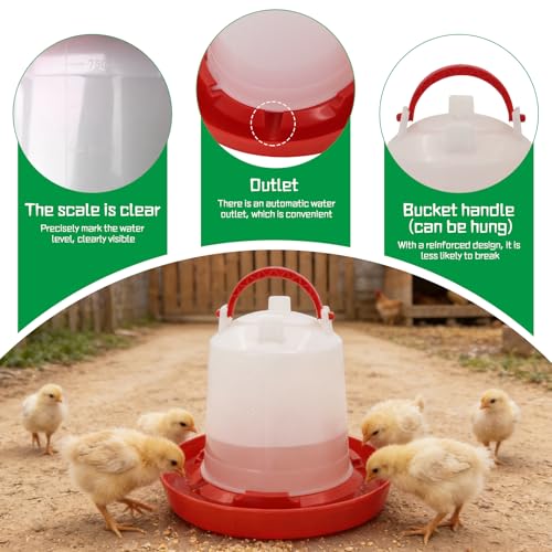 Chick Feeder and Waterer kit 1L Drinker & Feeder for Chickens Broilers,& Birds Quail Pigeon