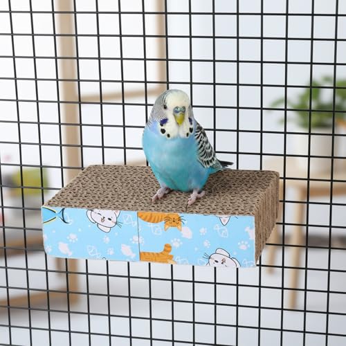 2 Pieces Bird Chew Toy Parrot Perch Stand Platform Paw Grinding Stick Grinding Stand Parrot Cage for Macaws, Small Parakeets, Conures, Budgies