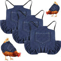3PCS Chicken Saddles Hen Apron with Elastic Strap, Poultry Back Protector | Denim Hen Apron, Shield Back From Pecking Rooster Scratches, Aid Feather Regrowth, Warm Windproof, for Hens Birds Protector
