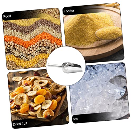 Cabilock Stainless Steel Farm Feeding Scoop 9.25 Inch Multi-Purpose Livestock Feed Shovel with Ergonomic Handle for Grain Rice Ice Sugar Flour