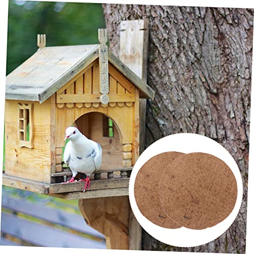Totority 10Pcs Pigeon Nest Pads Palm Mat for Bird Eggs for Hatching House for Parrots Hamsters Animals Nesting Material