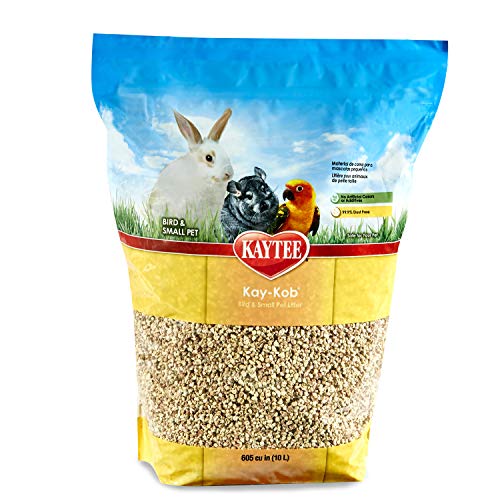 Kaytee Kay-KOB Bedding 605 cu in | Cleaner habitats. Small animal bedding for pet bird homes. Corn cob bedding, 99.9% dust-free, all natural - size: 8 Pound (Pack of 1)