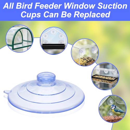 6 Packs Suction Cup for Bird Feeder, Strong Suction Cups Replacement for Window Bird Feeder, 2.5'' Window Suctions Cup for Glass Hummingbird Feeders Accessories