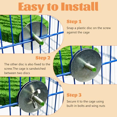3 Pcs Parrot Perch Resin Bird Beak Grinding Stone Leaf Shape Perch Stand Foot Clawing Trimmer Bird Cage Accessories for Cockatiels Conures Budgies Lovebirds (Green) - color: Green, size: Leaves
