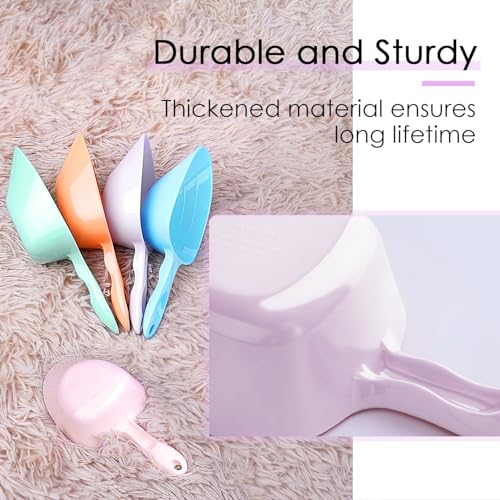 Melamine Pet Food Measuring Scoop, 1 Cup 1/2 Cup 1/4 Cup with Clear Measurement Lines for Dog, Cat, Bird, and Rabbit, Durable, Ergonomic Handle, Dishwasher safe-Purple - color: Purple