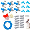 Rabbit Watering Kit with 6 Nipple Drinkers, 5/16" Hose & G1/2" Adapter | Automatic rabbit watering kit, 6 nipple drinkers,5/16" hose, barb fittings G1/2" connector, bucket connector, watering system