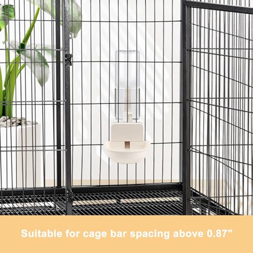 Hanging Automatic Food & Water Dispenser, Gravity Pet Feeder Set, Cage Cat & Bunny Guinea Pig Ferret Dispenser (Small Bowl Size) - size: Small Bowl Size