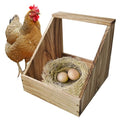 Wooden Chicken Nesting Box,Single Compartment Chickens Nest Box Easy Assembly Large Duty Hen Egg Laying Boxes Chicken Coop Accessories for Hens Ducks Poultry Farm