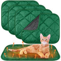 4 Pack Self Heating Cat Pad Self Warming Dog Mat Reflects Body Heat Extra Warm Thermal Pet Pad Washable Dog Cat Bed Crate Bed Mat Blanket(Dark Green,16 x 20 Inch) - color: Dark Green, size: 16 x 20 Inch