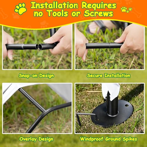 Outdoor Dog Tent Waterproof, Versatile Canopy Tent for Pets | 4'X4'X3.3' Dog Tent, Windproof & Waterproof, Easy To Clean, Spacious Rest Space Suitable For Pets