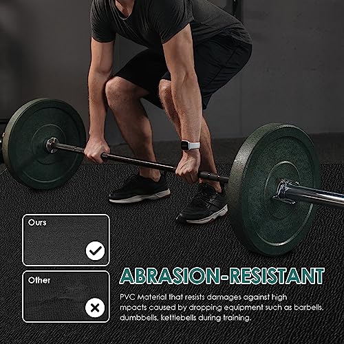 Large Exercise Mat, 8' x 6'/8' x 4'/6' x 4' Extra Durable Workout Mats for Home Gym Flooring, High-Density Gym Mats Cardio Mat for Jump Rope, MMA, Stretch, HIIT, Shoe-Friendly, Non-Slip, Non-Toxic - size: 6mm