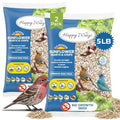 Happy Wings 10LB Sunflower Heart & Chips (Kernels) Bird Food, No Waste | No Mess Feeding, High in Oil & Protein, High Fat & Energy Content, USDA & BRC-GS Approved, Cardinals, Chickadees, Finches - size: 5 Pound (Pack of 2)