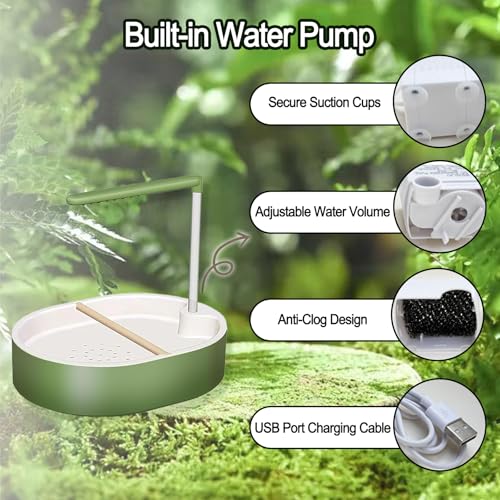 Parrot Shower, Automatic Parakeet Bird Bath with Pump, Large Bird Shower Fountain, Bird Bath for Parakeets for Pet Birds, Conure, Cockatoo, Budgie, Lovebird, Finches