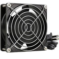 GDSTIME AXIAL 9225 Muffin Fan, 120V AC 92mm x 25mm, Dual Ball Bearing | 110V 115V, 120x120x25mm, Aluminum Frame, High Speed, for Freezer Compressor, Electronics Cabinet Cooling Ventilation Exhaust - size: 92x92x25mm