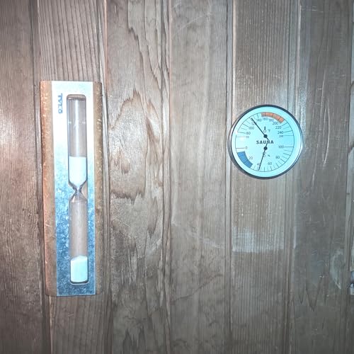Sauna Thermometer and Hygrometer Combo – Precise Temperature & Humidity Gauge for Sauna Roomsk, Temperature Range 70-250°F, Humidity Range 0-100%