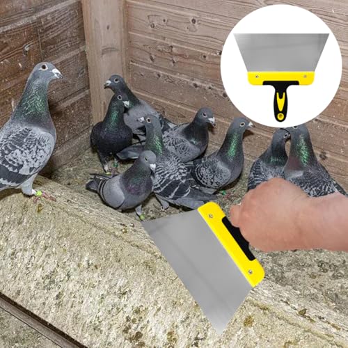 Cunguv Middle Scraper for Bird Droppings Pigeon Chickens Poop Scrapers Stainless Steel - size: 7.67 inch