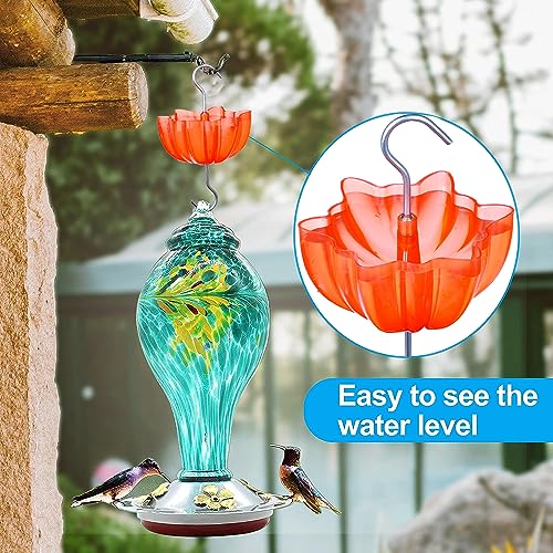 Ant Moat for Hummingbird and Oriole Feeders to Guard Against Ants Protecting the Sugar Nectar Water, Cleaning Brushes Included (Red 2 Pack)