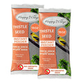Happy Wings 26Oz Thistle Seed (Nyjer) Bird Food Prefilled Sock, No Grow | Oil Rich, High Fat & Energy Content, Single Grain, USDA & BRC-GS Approved, Finches, Sparrows, Chickadees, Cardinals, No Mess - size: 13 Ounce (Pack of 2)