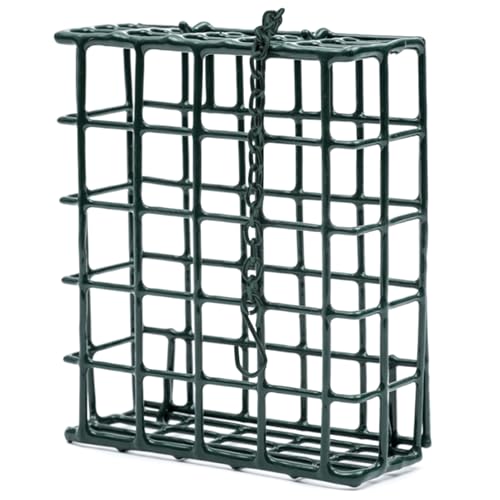 MEKKAPRO Suet Feeder Cage, Single Bird Feeder, Metal Chain, Outdoor | Single Capacity Suet Holder Recommended For Bird Feed, Ideal For Clinging Birds, Woodpeckers, And Nuthatches In Every Yard - size: Single