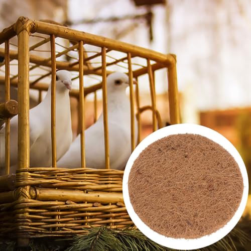 POPETPOP 10 Pcs Bird Nesting Pads, Coconut Palm Silk Pigeon Nest Mat, Bird Nesting Material, Parrots Nesting Box Pads for Pet Parakeet Breeding Hatching, Pigeon Supplies (Pack of 2) - size: 15.00X15.00X0.80CM (Pack of 2)