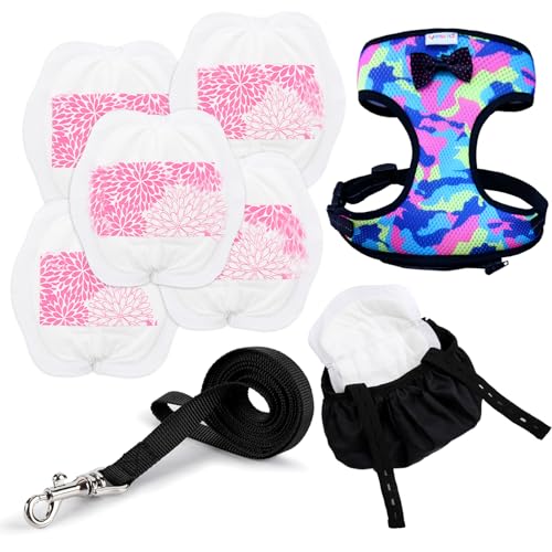 Pro Chicken Harness Diaper – Breathable Nylon, 5.4ft Leash Multi-Pet Training (Chicks/Geese) | Effortless Control & Tidy Discipline(Large, Camouflage Pink) - color: Camouflage pink, size: Large