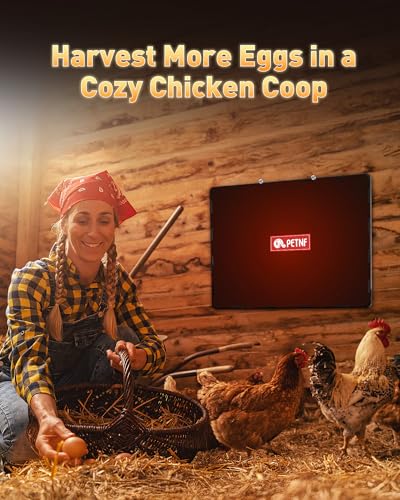 PETNF Chicken Coop Heater 140 Watts Radiant Heat Chicken Heater Energy Efficient Design Safer Than Brooder Lamps Heater for Chicken Coop, Heating Wire UL-Compliant Two Ways to Use, 11.81''x15.74'' - color: Light black-ChickenNestHeater