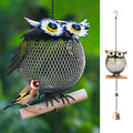 Solar Bird Feeder,Squirrel-Proof Bird Feeders for Outside,Cute Animal Shaped Birdfeeders,Owl Decoration Gifts(Owl Shaped) - style: Owl Shaped