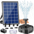 Antfraer 4W Solar Fountain Pump with Pond Filter, Solar Pond Filter Kit with 5 Nozzles & PVC Tubing, Solar Water Fountain for Outdoor Bird Bath, Small Ponds, Water Circulation & Oxygenation - style: 4W