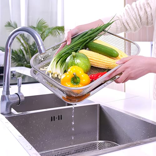 Utensil Drying Rack, 2 Pack Utensils Holder Dishwasher Silverware Basket | Compact Dish Rack, Kitchen Counter Drainer, Chopsticks, Spoons, Forks, Knifes Drainer Organizer - size: 2pcs Large